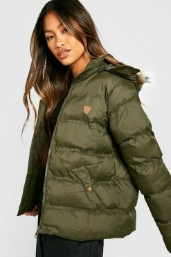 Best Pirce ???? Short Quilted Jacket Khaki ????
