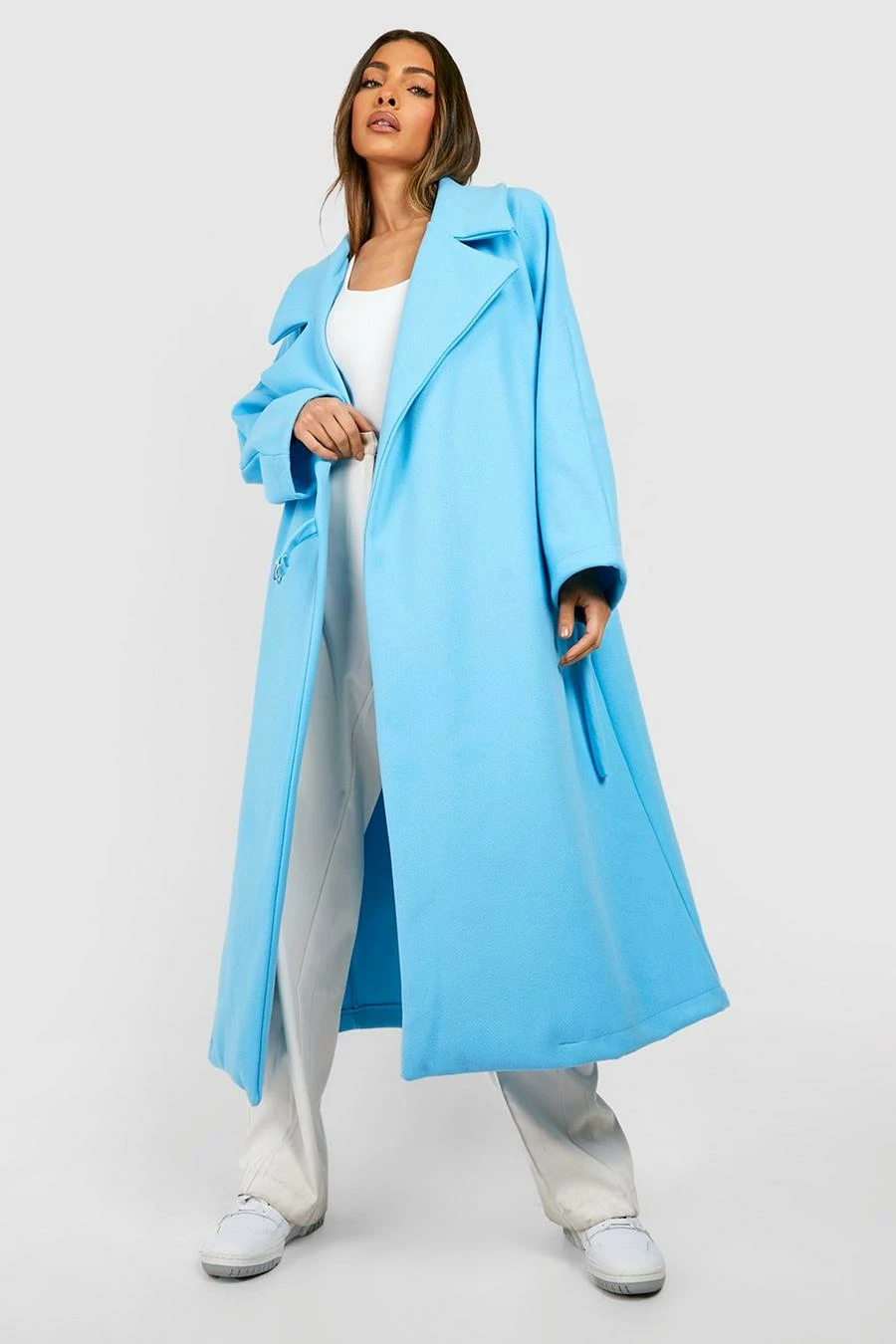Best reviews of ???? Oversized Belt Detail Wool Look ???? Coat Light Blue β 1 Best reviews of ???? Oversized Belt Detail Wool Look ???? Coat Light Blue β
