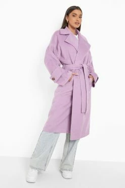 Deals ✔️ Belted Wool Look ???? Coat Lilac ????