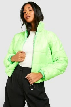 Best deal ???? Funnel Neck Puffer Jacket Lime ❤️