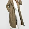 New ???? Borg Collar Padded Trench ???? Coat Mocha ????
