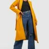 Best deal ???? Tall Belted Double Breasted Wool Look ???? Coat Mustard ????