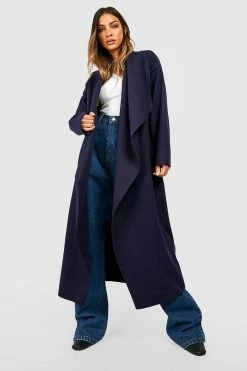 Best Sale ???? Super Oversized Waterfall Wool Look ???? Coat Navy ????