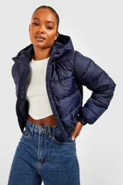 Outlet ???? Tall Hooded Puffer Jacket Navy ????