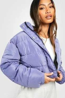 Best Sale ???? Crop Puffer Jacket Petrol ⌛
