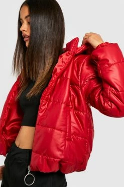 Best deal ⭐ Hooded Puffer Jacket Red ????