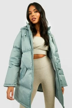 Best Sale ???? Hooded Puffer Jacket Sage ????