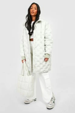 Hot Sale ???? Tall Circle Quilted Cocoon Puffer Sage ✨
