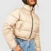 Budget ???? Funnel Neck Puffer Jacket Stone ????
