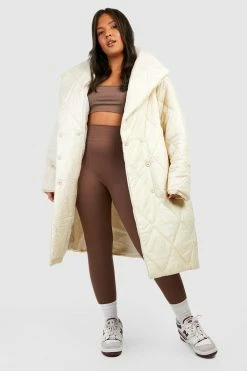 New ⭐ Plus Diamond Quilted Maxi Duvet ???? Coat Stone ????