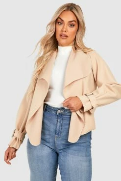 Coupon ???? Plus Waterfall Cuff Detail ???? Coat Stone ????