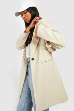 New ???? Tailored Wool Look ???? Coat Stone ????