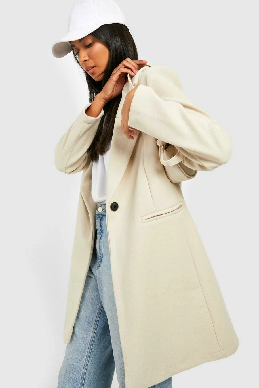 New ???? Tailored Wool Look ???? Coat Stone ???? 1 New ???? Tailored Wool Look ???? Coat Stone ????