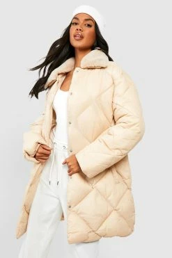 Top 10 ???? Tall Faux Fur Collar Diamond Quilt Puffer Stone ????