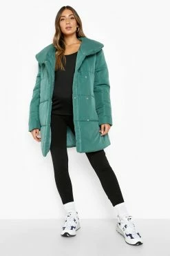 Best Sale ???? Maternity Padded ???? Coat Teal ✔️
