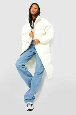 Budget ❤️ High Shine Oversized Longline Puffer White ????
